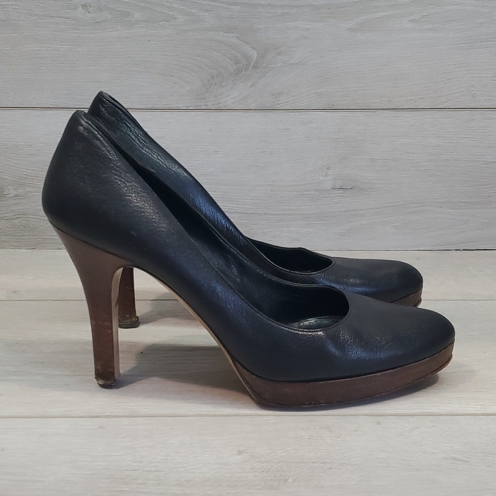 Gucci Black Platform Pump High Heels Y2K shoes 171372 sz 38.5C US 8.5